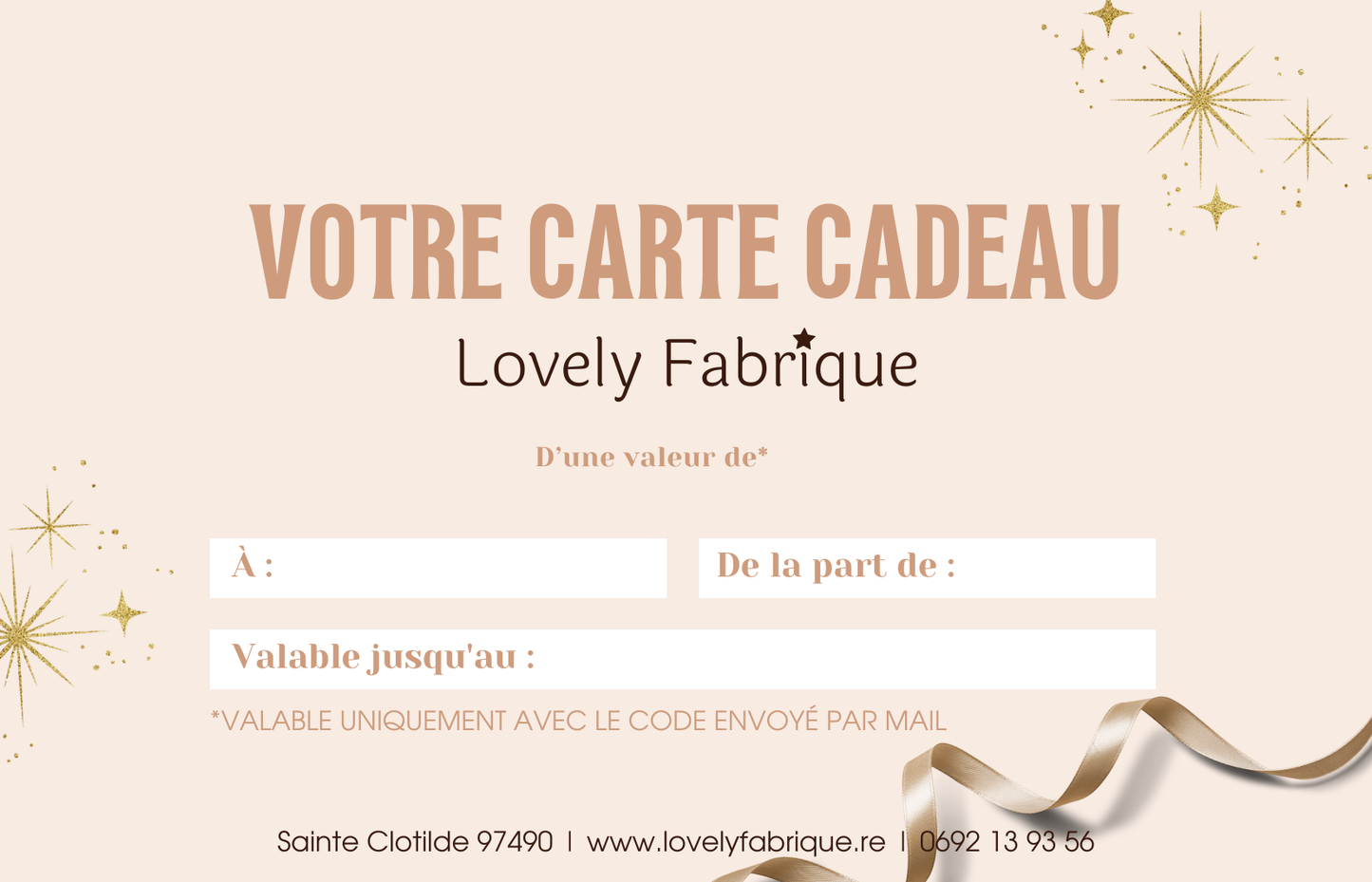 Carte Cadeau Lovely Fabrique